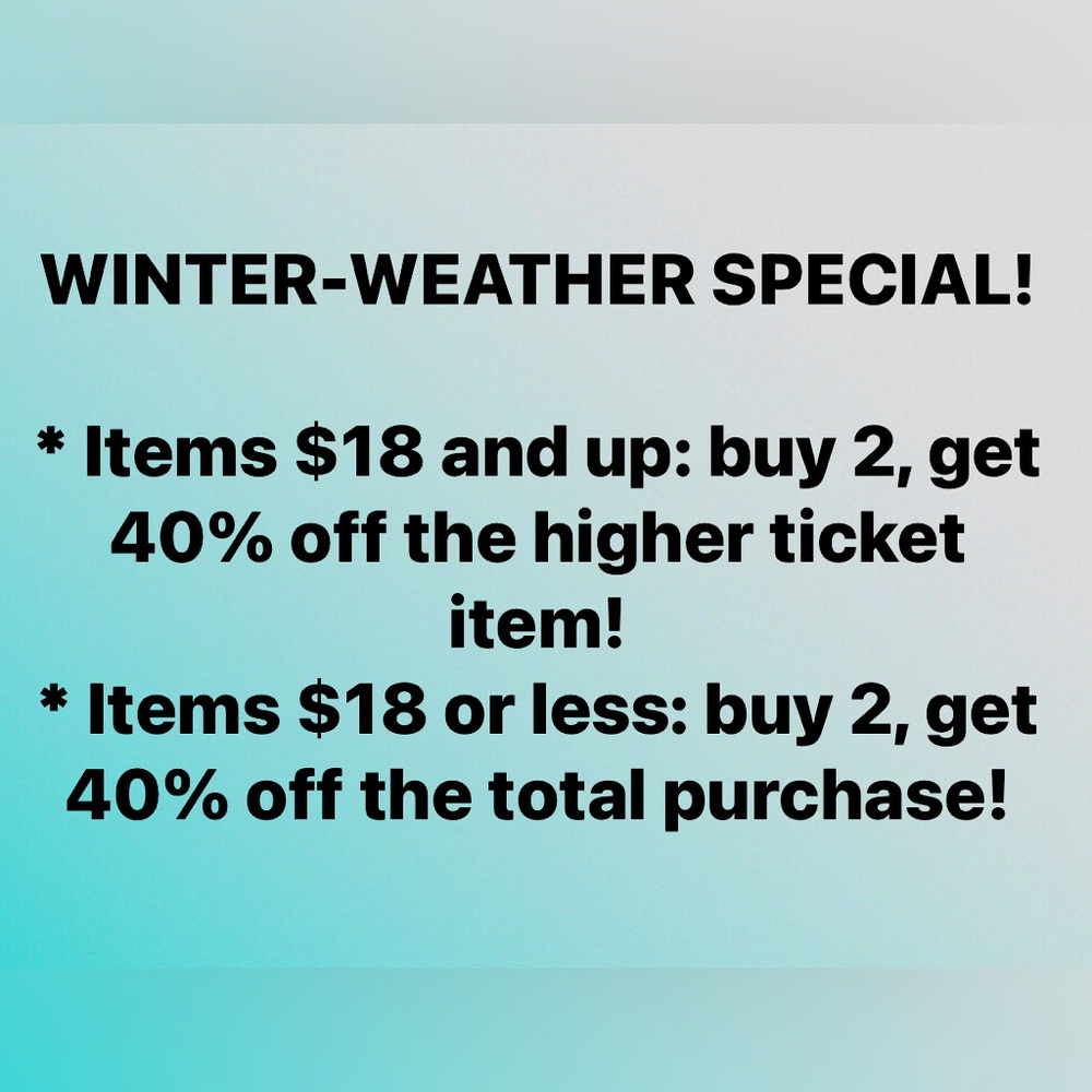 ❄️ COLD WEATHER CLOSET CLEANOUT! ❄️ (limited offer)